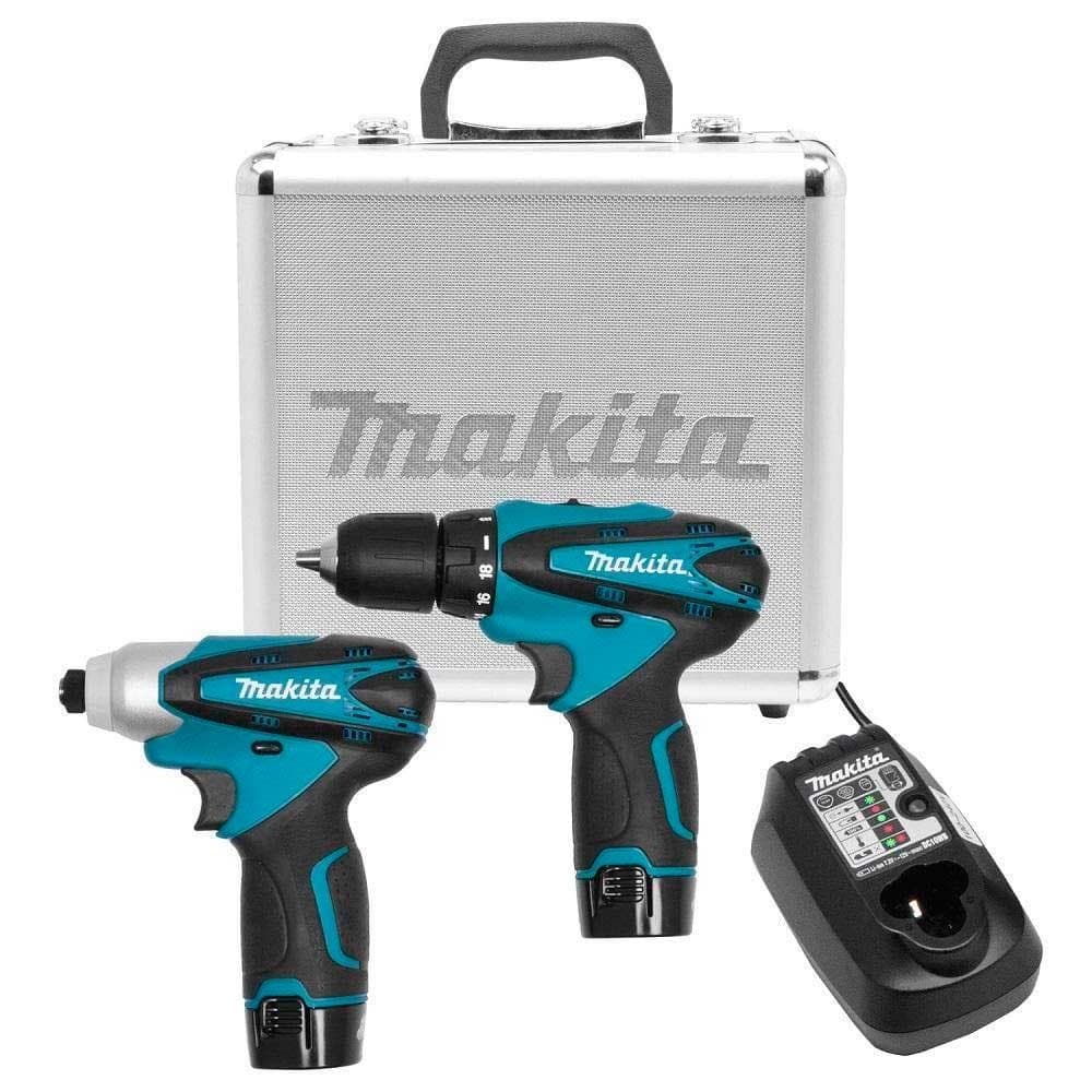 Kit Parafusadeira E Furadeira Bateria 12v Li-Ion Makita Lct204 (Df330+Td090)