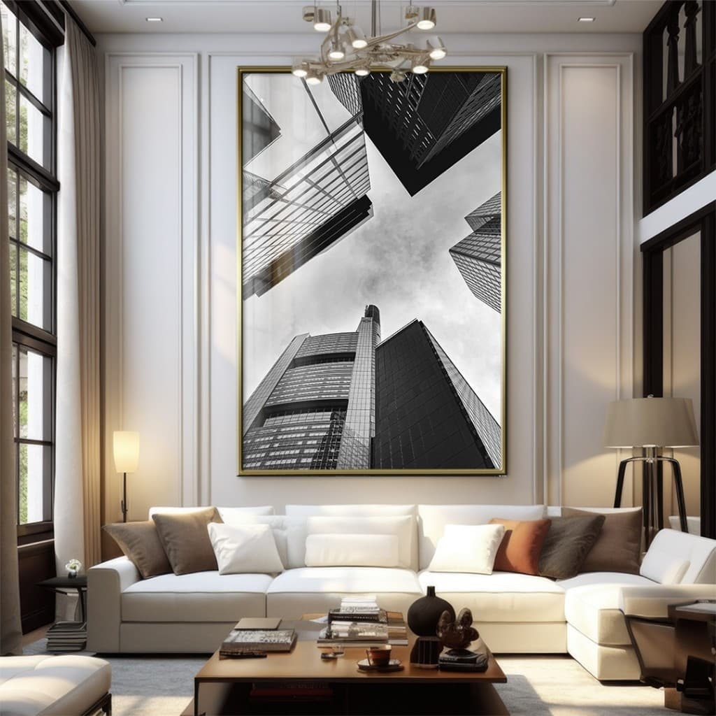 Quadro Decorativo GRANDE Alta Resolução Para Sala Quarto Escritório Quadro Arquitetura Prédios 3