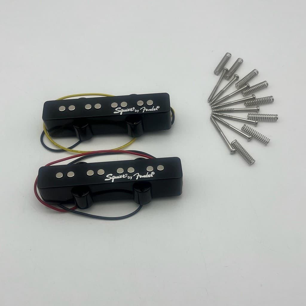 Original Fender Squier 4 Cordas Jazz Bass Pickups J Modelo 1Set Black Para Peças De Guitarra Baixo Elétrica FD