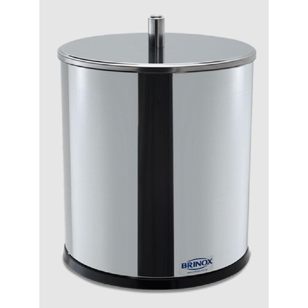 Lixeira Aço Inox com Tampa 5,4 Litros Decorline 18,5x23 cm Brinox Ref.3030/202