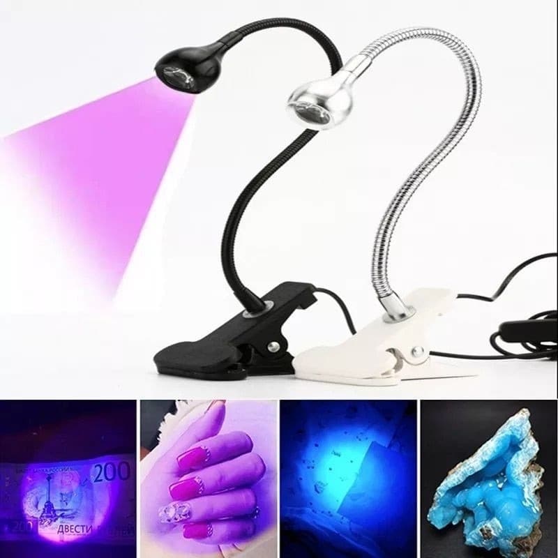 Mini Lâmpada Led USB De Mesa Com Clipe Flexível UV Para Unhas
