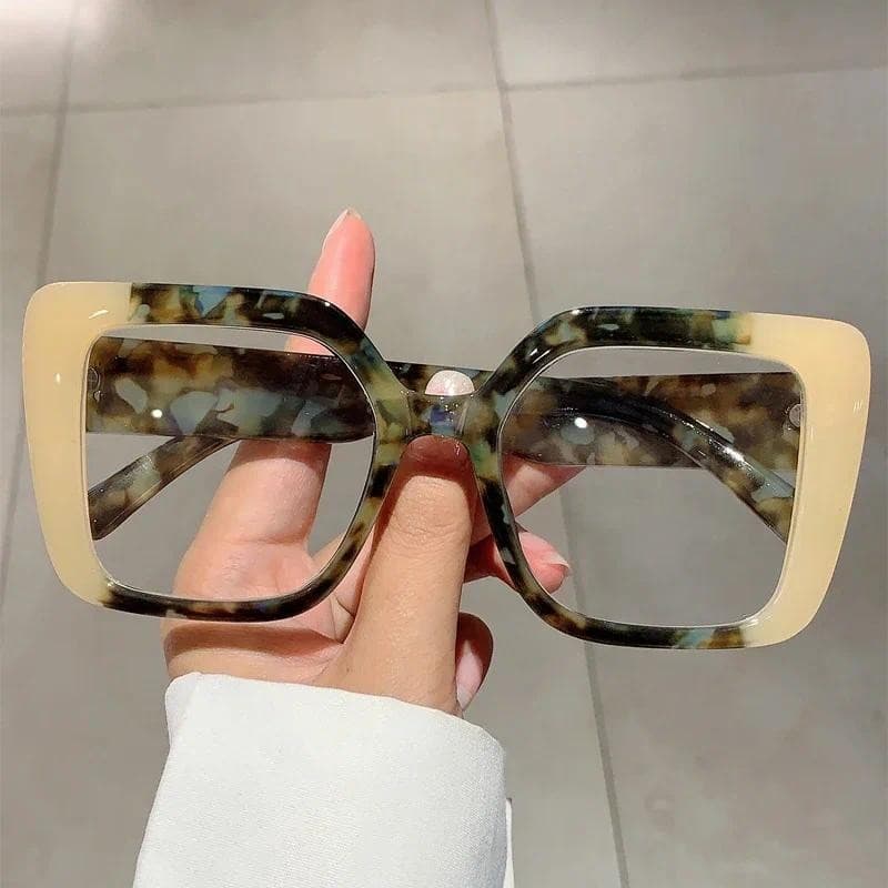 Óculos Quadrados Da Moda Femininos Elegantes Multicoloridos Grandes