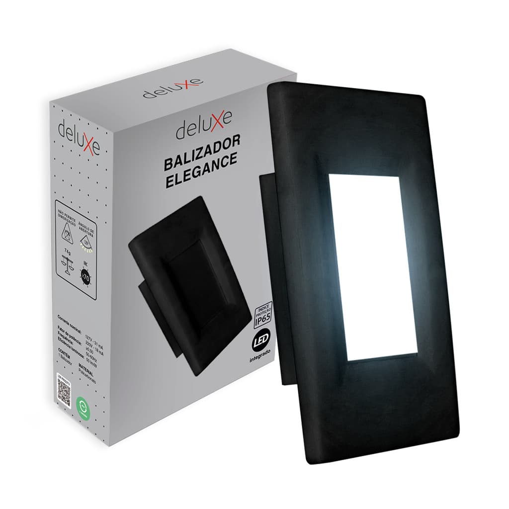 Balizador led Elegance 4x2 2w 6500K 110v/220v Ip65 Pf Deluxe