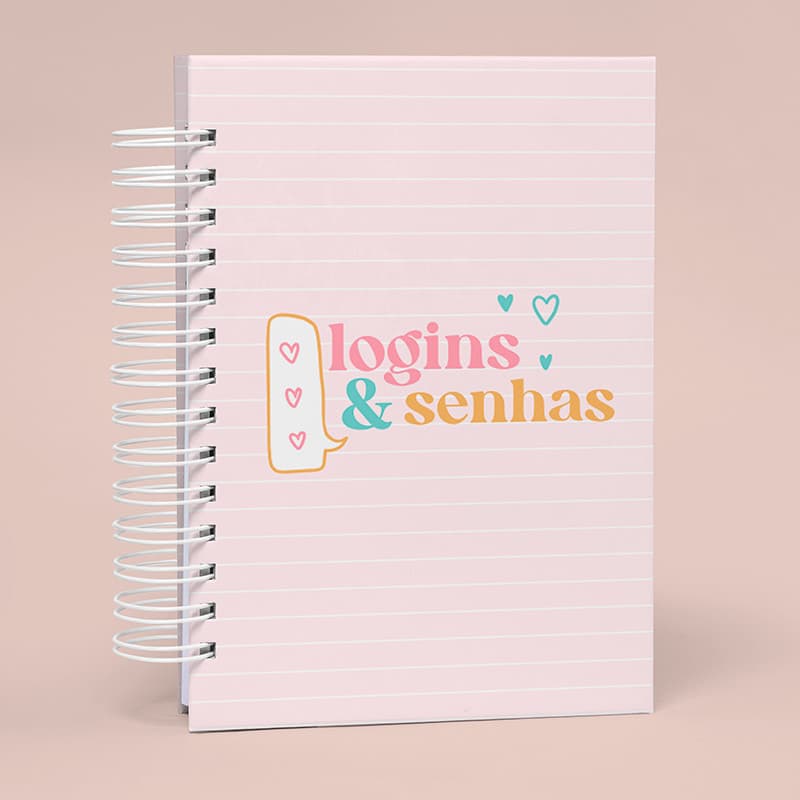 Agenda Logins e Senhas Capa dura 10x15cm