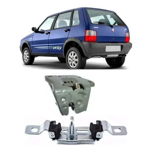 Kit Fechadura Batente Porta Malas Fiat Uno Mille 2004 A 2014