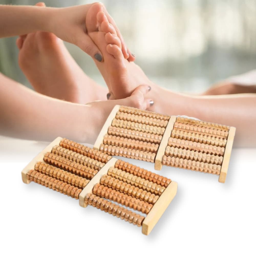 kit 3 Massageadores Pés De Madeira Terapia Relaxante Anti-stress Mais Vendido