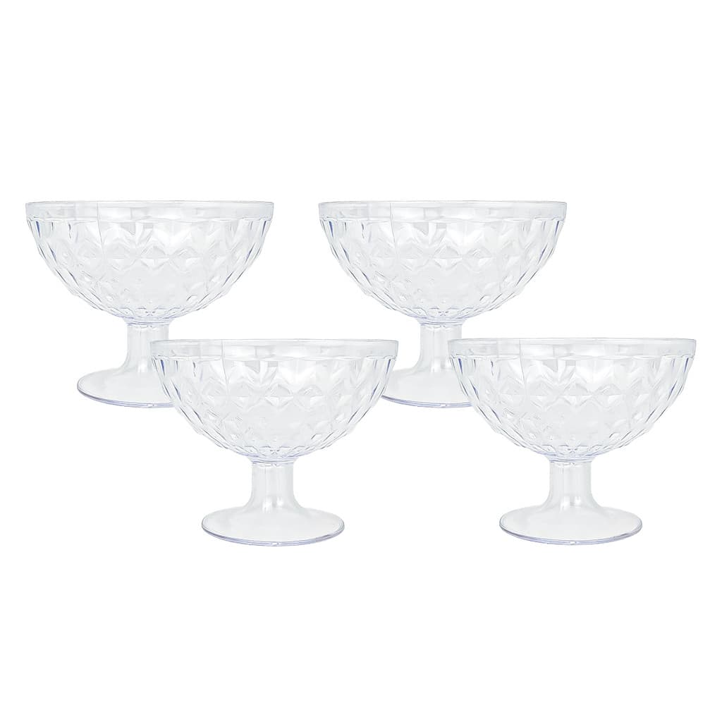 Kit 4 Taças Sobremesa Abacaxi 300ml com Design Sofisticado – Elegância e Praticidade para Servir Doces - MixHome