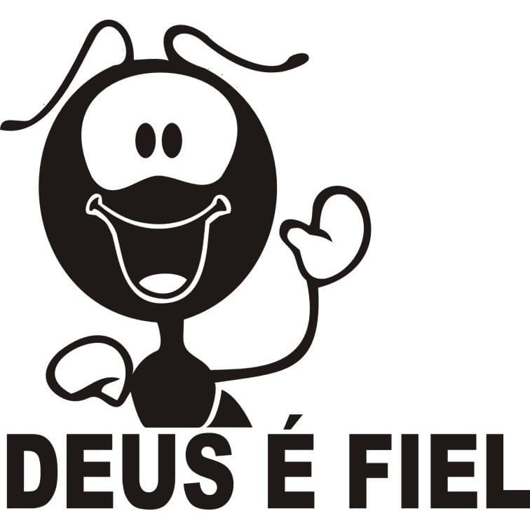 adesivo formiga deus é fiel na cor preta para carro moto e caminhão ALTA QUALIDADE