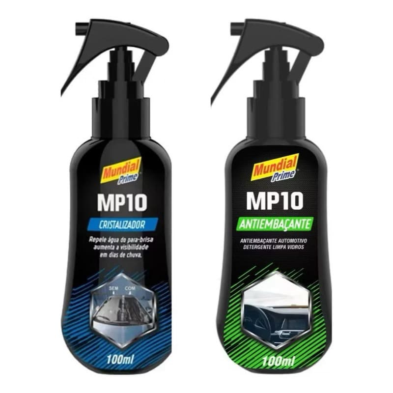 Kit Cristalizador + Antiembaçante de Parabrisa Carro Vidros Janelas Box