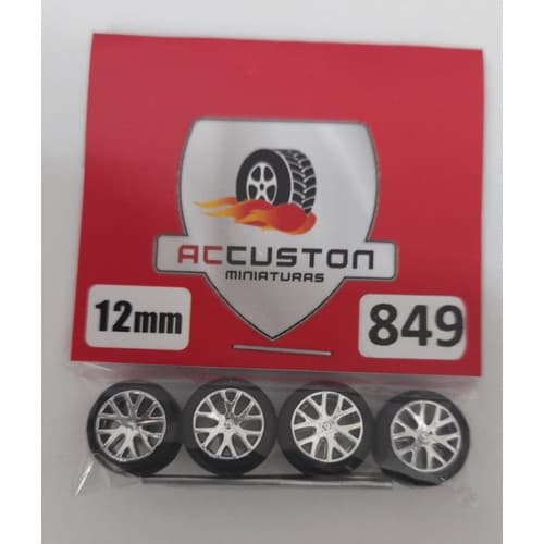 Rodas P/ Customização Ac Custon 849 - 12mm Perfil Baixo 1/64