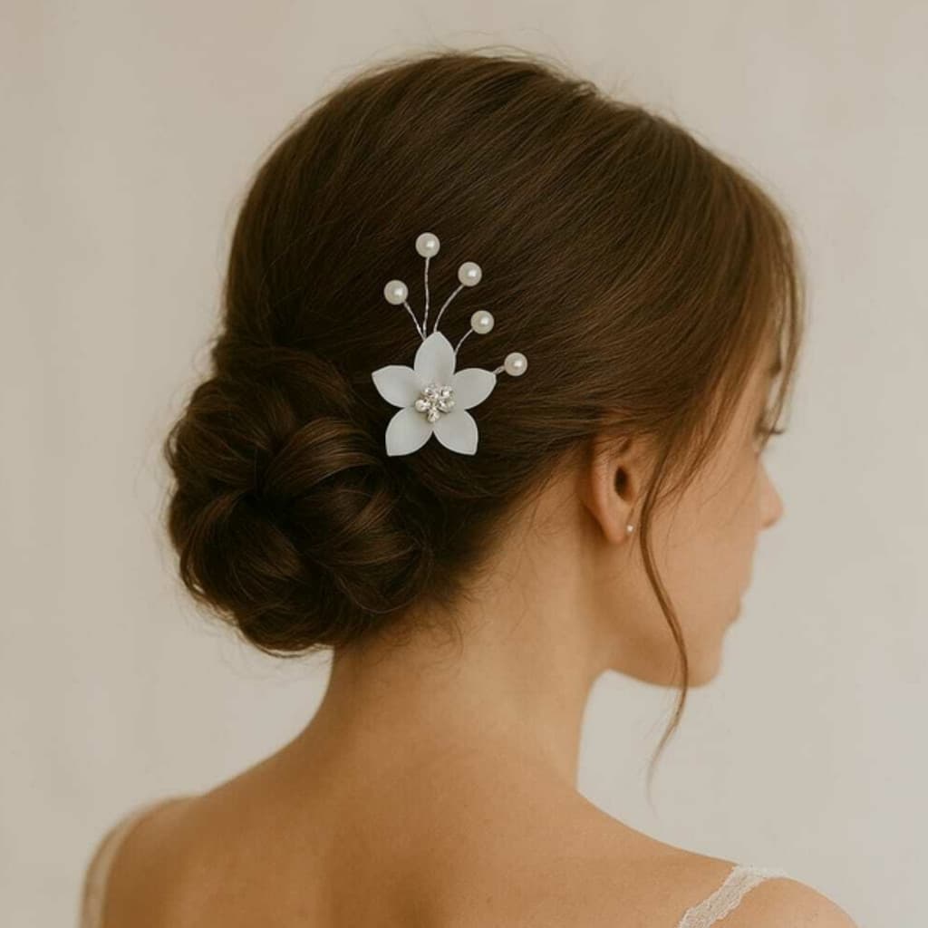 Acessório Cabelo Penteado Noiva Tiara Floral Elegante Delicado Festa Casamento Cerimônia Feminino