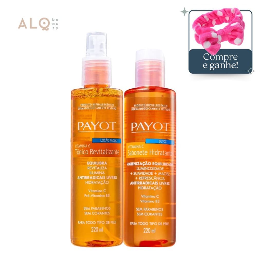 Payot - Kit Vitamina C Dupla Sabonete + Tonico + Faixa de cabelo