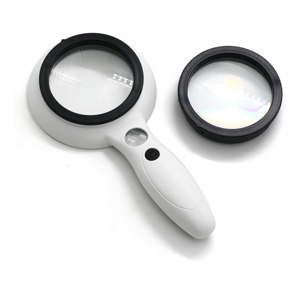 Lupa De Mao Profissional Lente De Aumento Com Led 12x