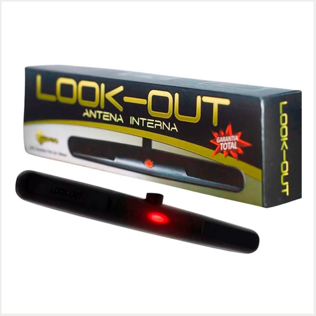 Antena Automotiva Interna Sinal AM FM Amplificado Para Radio de Carro Universal Anti Ruido Look Out