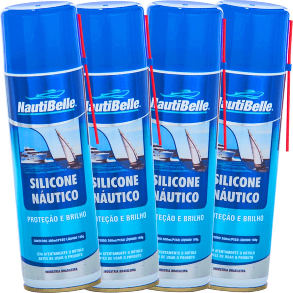4 Unidades Silicone Náutico Nautibelle 300 Ml Spray