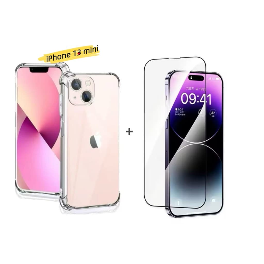 Capa Capinha Para IPHONE 13 Mini Anti Impacto Transparente + película Vrido 3D / 9D