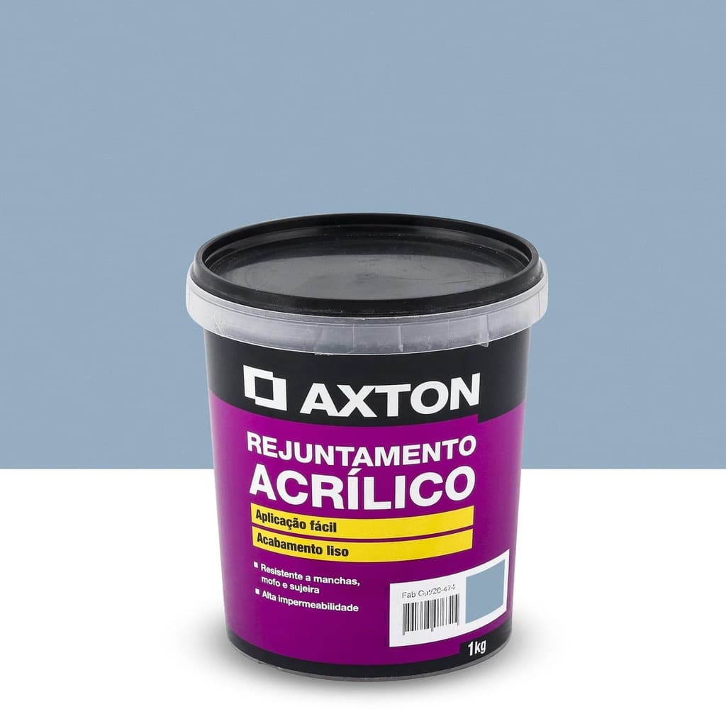 Rejunte Acrílico Rejunte Base Plástica Azul 1kg Axton