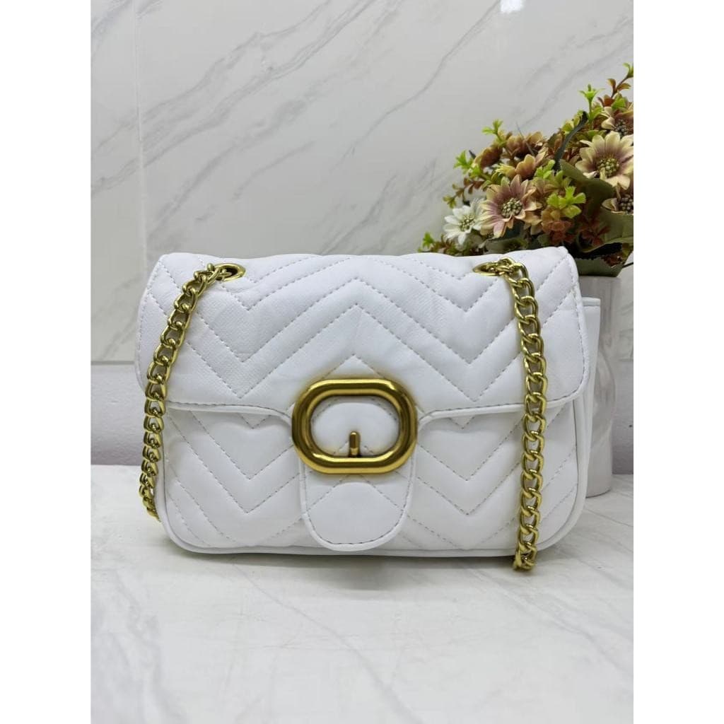 Bolsas Femininas De Ombro Transversal Baguete Com Alça De Corrente Para Festa Moda Blogueira