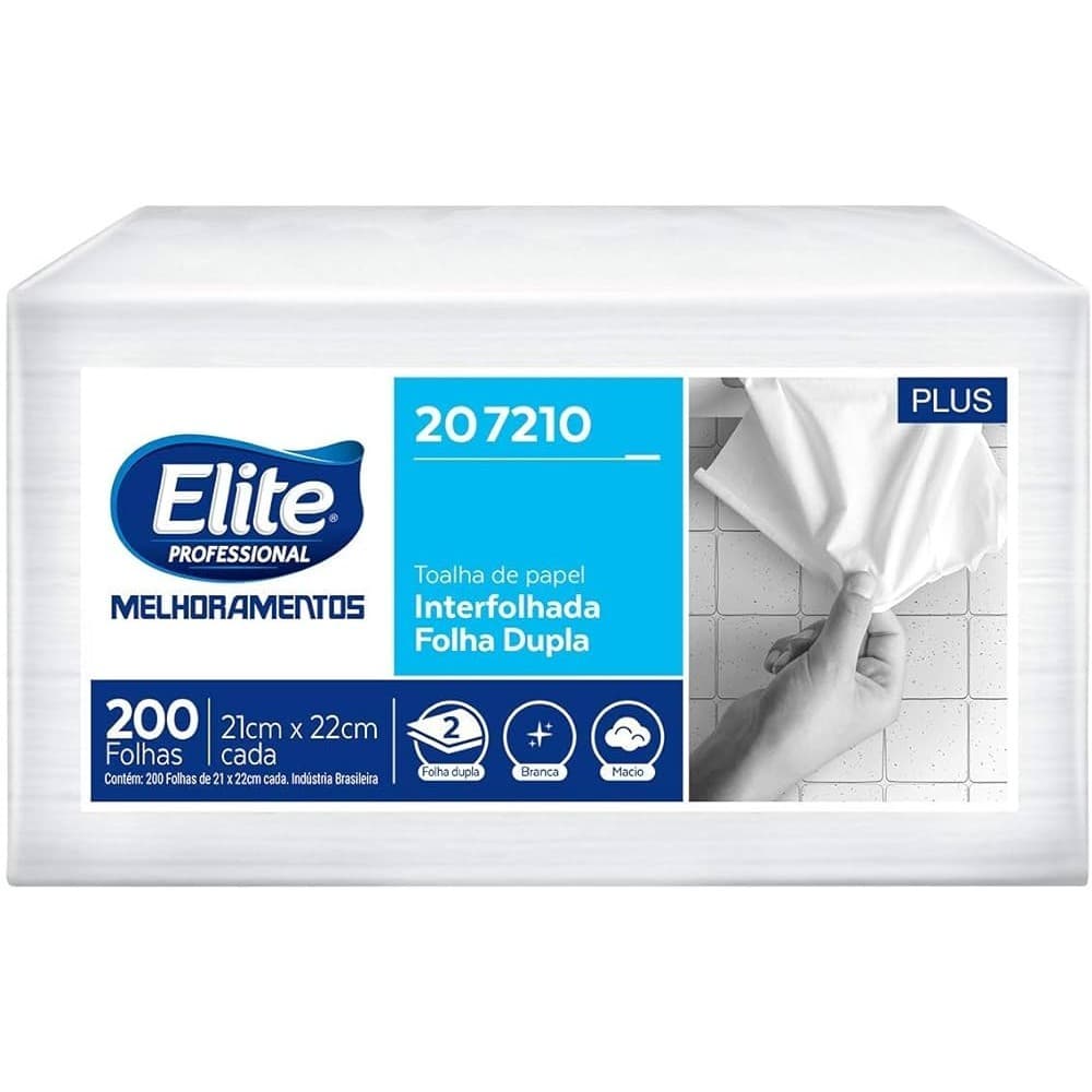 Toalha De Papel Folha Dupla Premium Excellence 200 Folhas