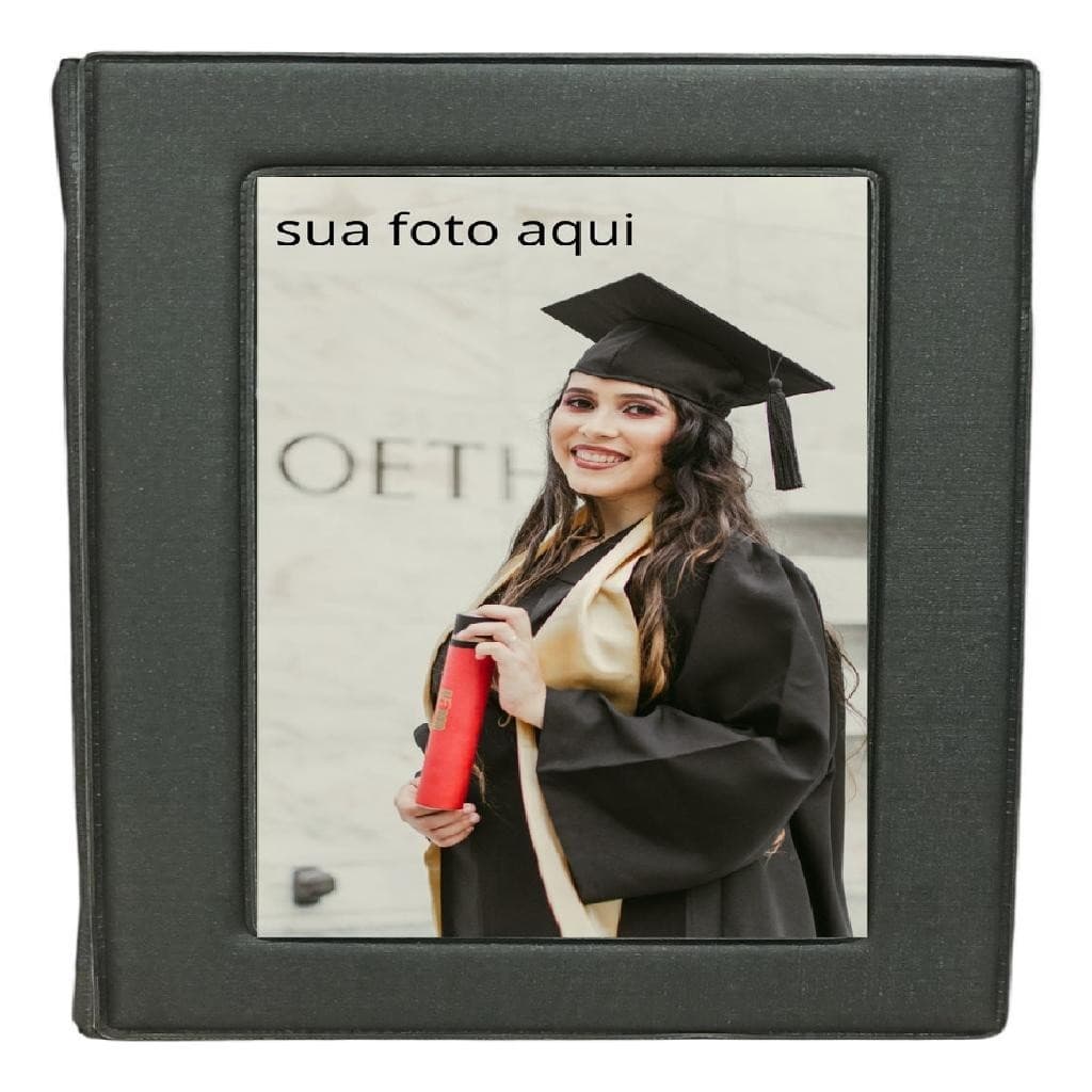 Álbum 80 Fotos 15x21 Visor Capa Com Sua Foto Formatura Personalize