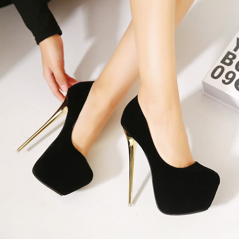 Heels moda sapatos de salto fino à prova d'água vermelho comércio exterior plus size feminino 41-45 jardas salto