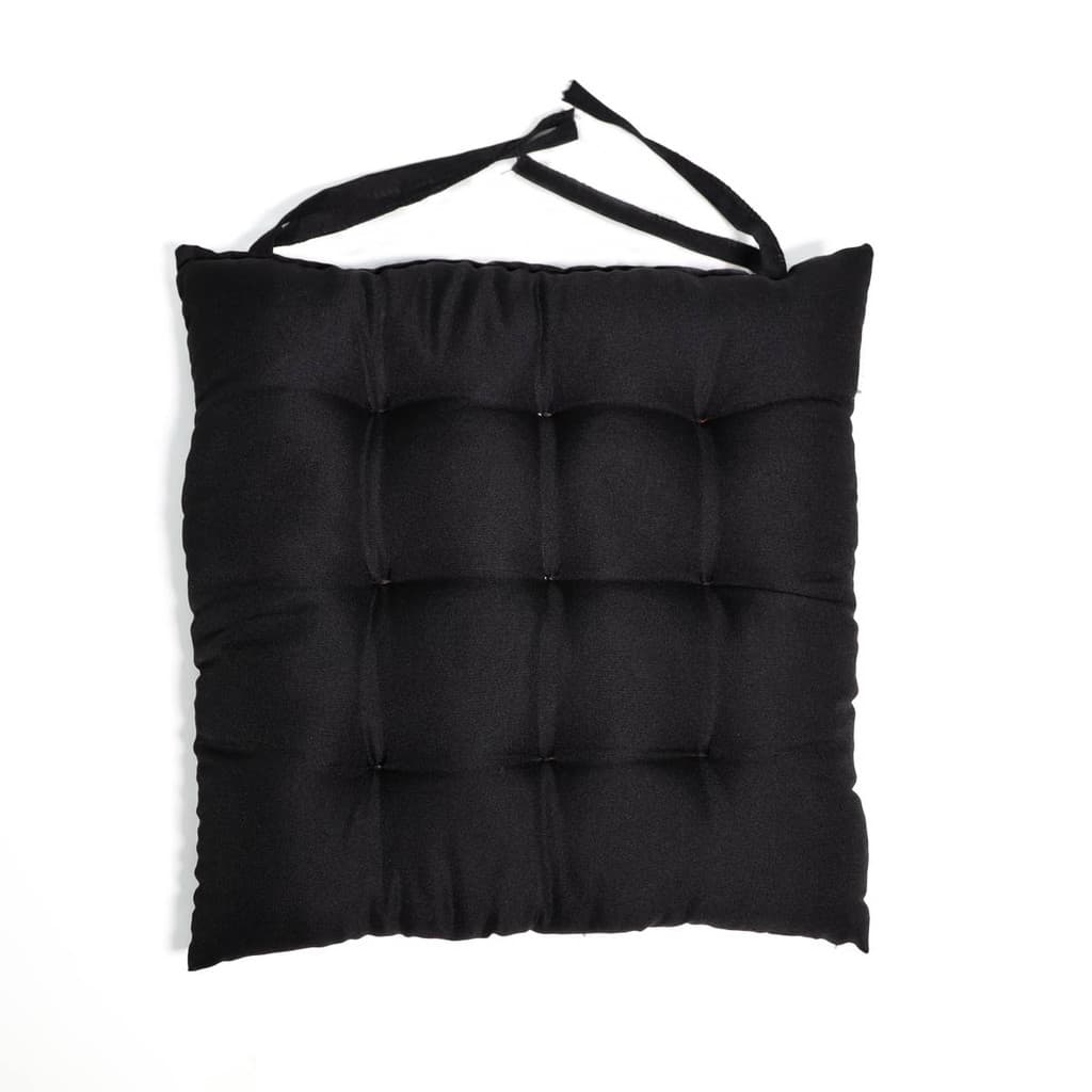 Assento Almofada Futon para Cadeira 40x40cm - Preto