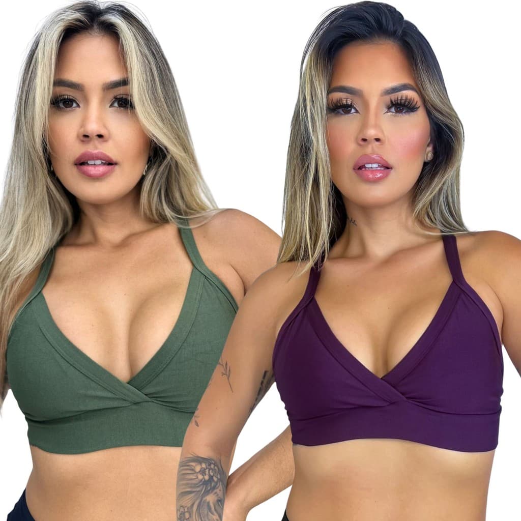 Kit 2 Tops Fitness de Academia Simples Treino dia a dia