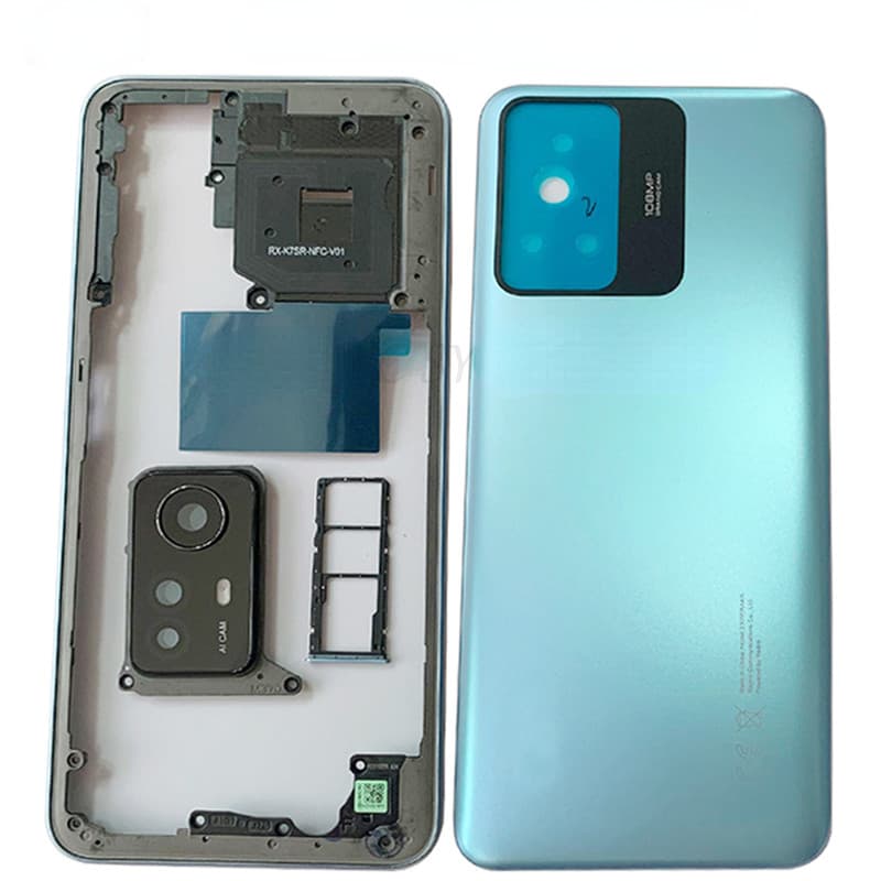 Capa Completa Para Xiaomi Redmi Note 12S , Moldura Intermediária + Tampa Da Bateria , Porta Traseira , + Lente Câmera + Bandeja De Cartão Sim