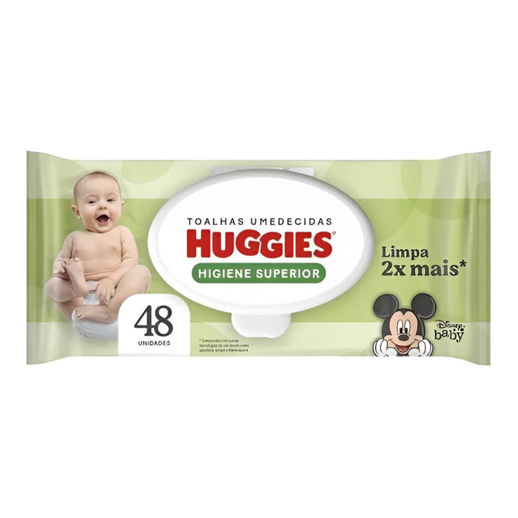Lenço Umedecido Huggies Higiene Superior Pacote 48un