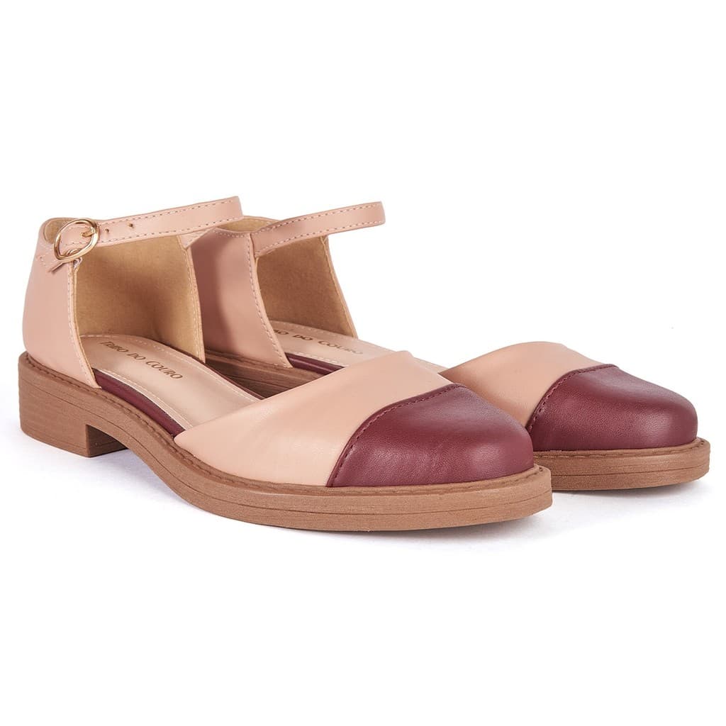 Sapato Feminino Mary Jane Baixo Fechado Bico Redondo Casual Confortável Boneca Retro Macio Abotoar