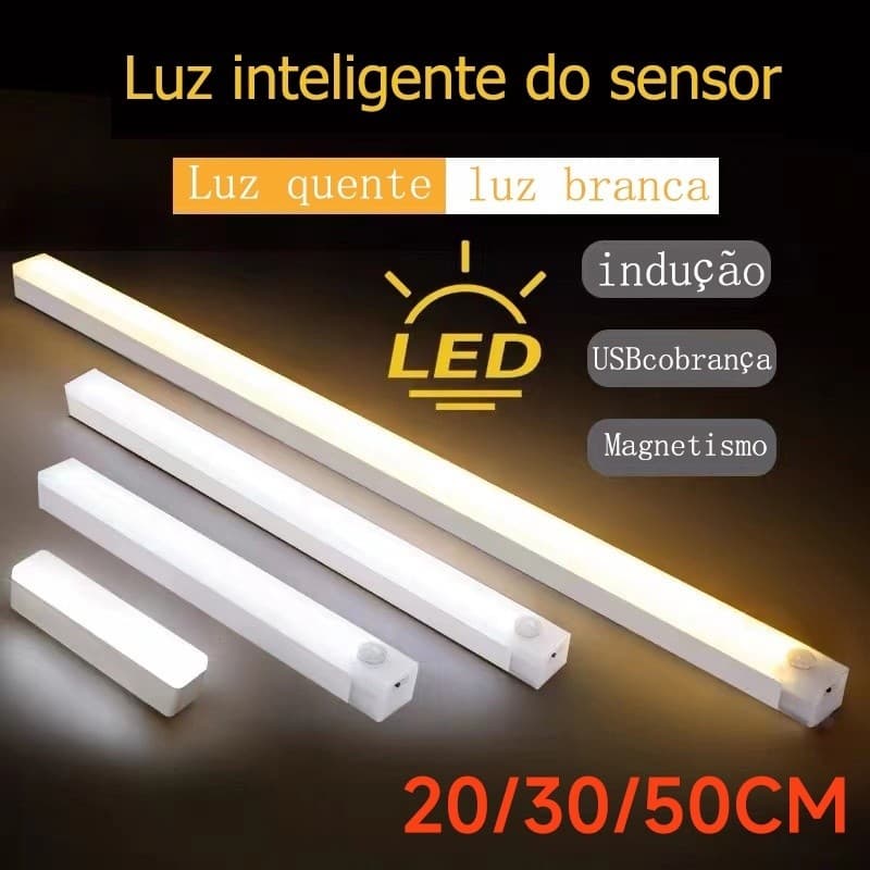 50CM Luz LED Sem Fio sensor De Inteligente Do Guarda-Roupa Quarto De Conveniência Carregamento USB 1