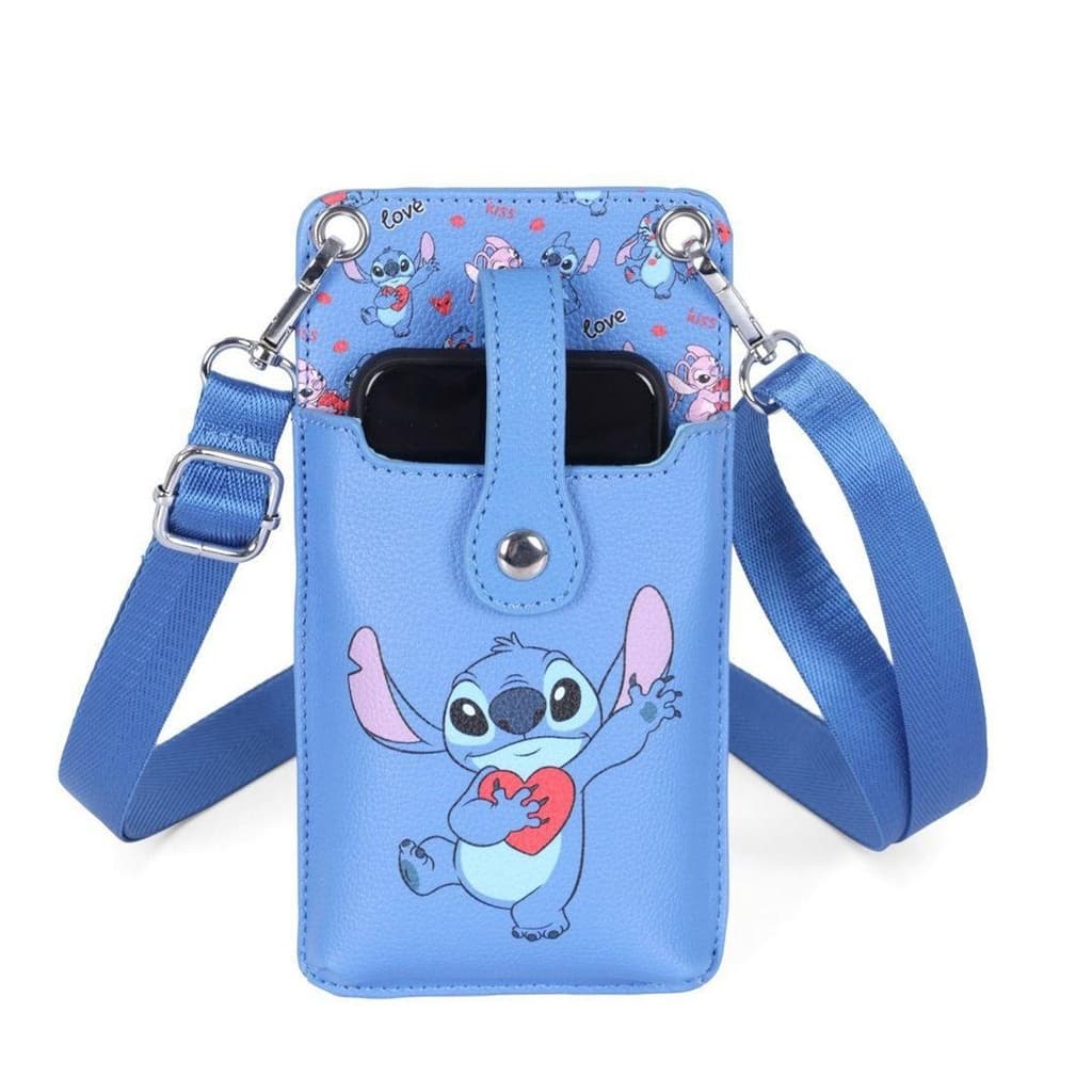 Bolsa Transversal Porta Celular Stitch Disney Luxcel