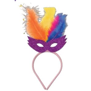 Tiara Máscara Com Penas Colors