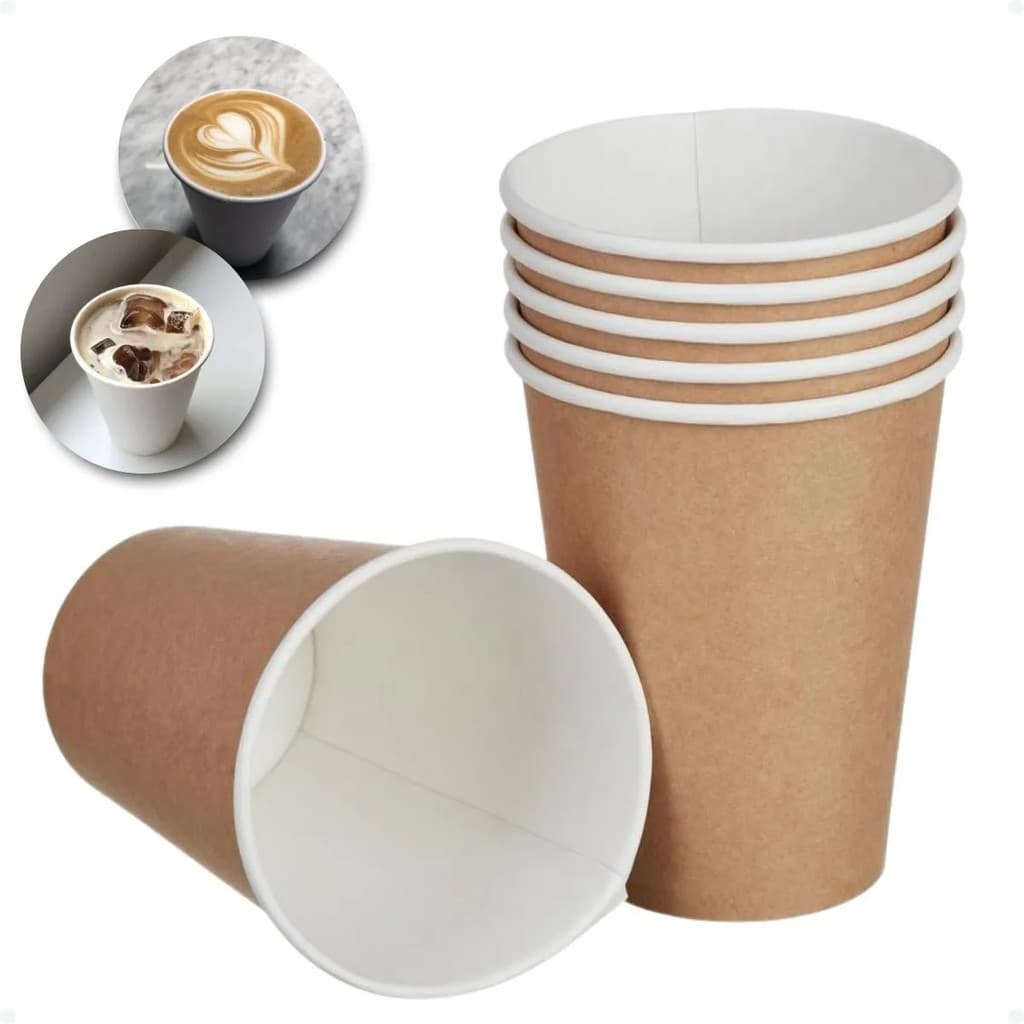 Copo Kraft Descartável Papel Biodegradável 350ml - 25un