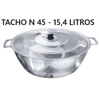 Tacho 15,4 litros Grande de Alumínio Nº 45 ou 39 Fundido Batido Grosso 10  Litros Utensílios domésticos Caçarolas