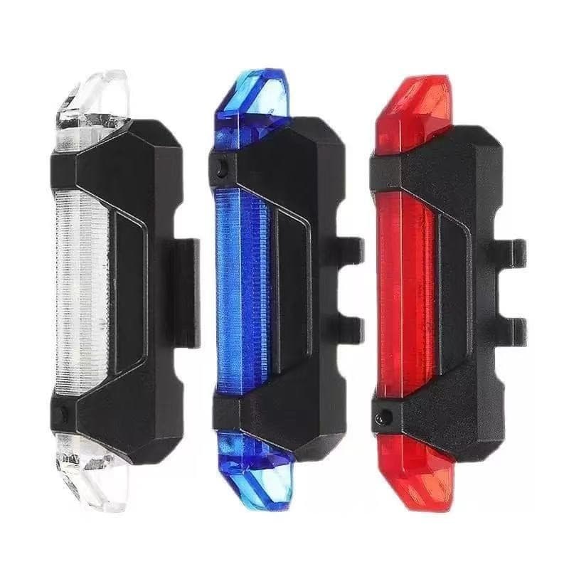 Lanterna Traseira Sinalizador para Bike Bicicleta Recarregável com 5 Leds mt2266