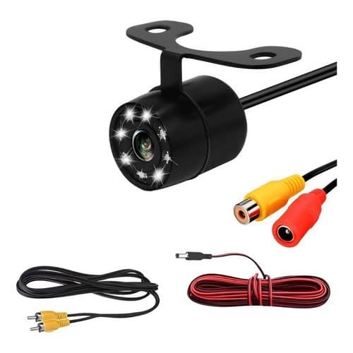 Câmera De Ré Automotiva 8 Leds Hd Infravermelho Visão Noturna