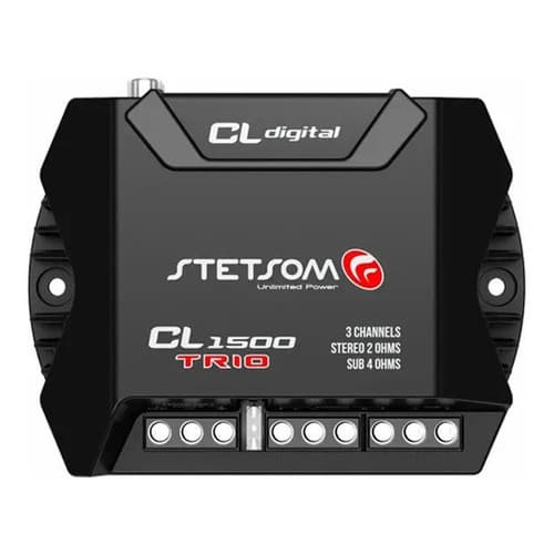 Módulo Stetsom Cl1500 Trio Stereo Full Range 400w Rms Em 2 Ohms Com 3 Canais Entrada Rca E Fio Bridge Em 4 Ohms
