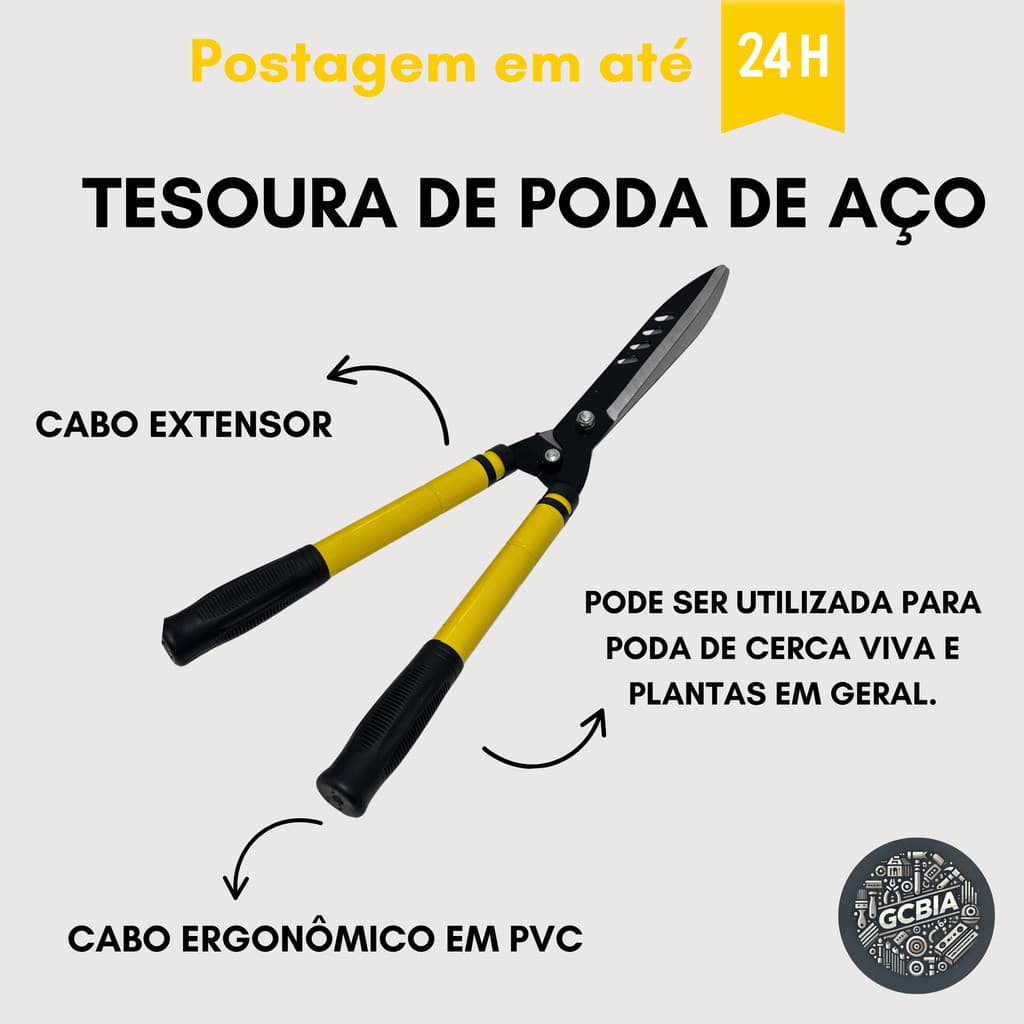 TESOURA DE PODA EM ACO CARBONO 22" AMARELA