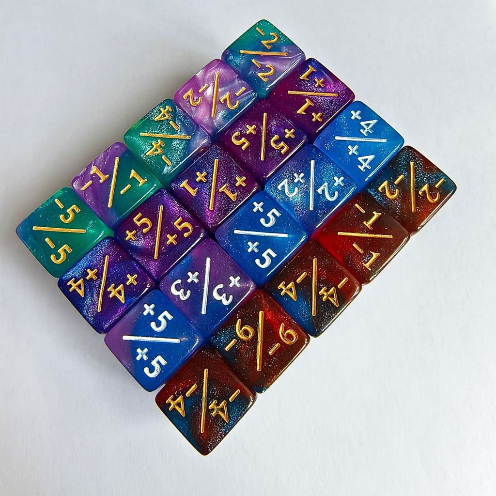 10 Peças De Dados De Token De Contadores , D6 Compatíveis Com Acessórios De Jogo De Cartas