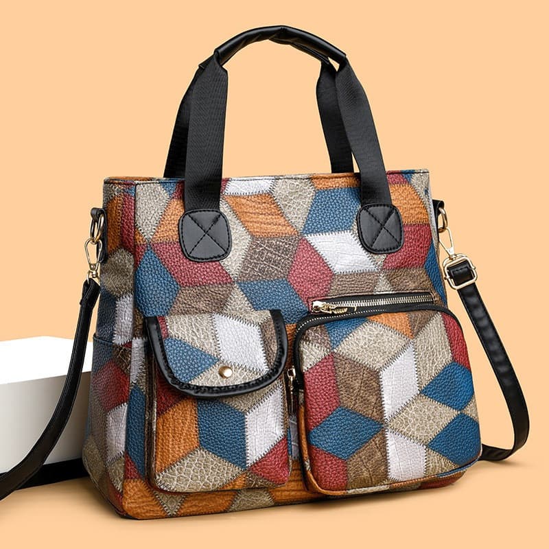 Bolsa Feminina Elegante Grande e Espaçosa em Couro PU Macio