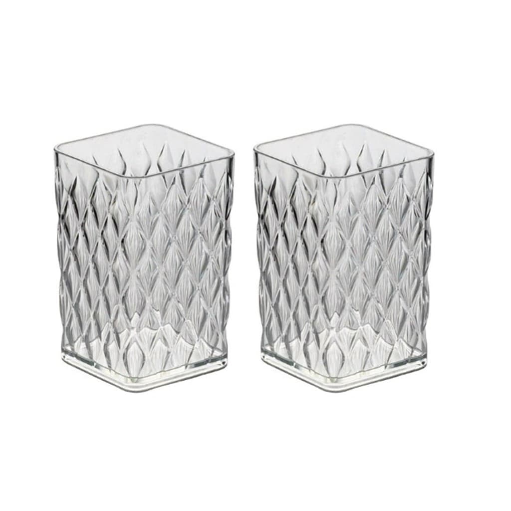 2 Porta Escova De Dente Transparente Banheiro Lavabo Closet