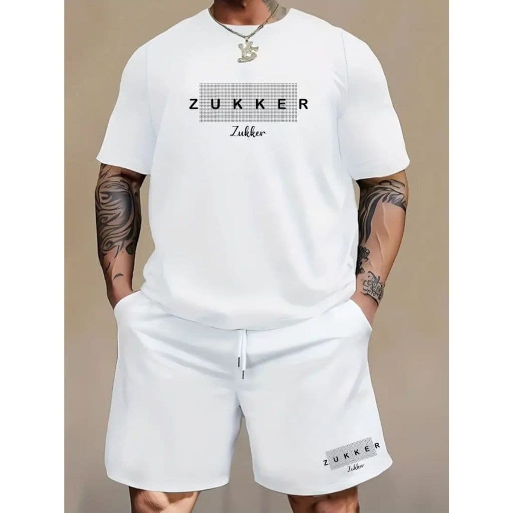Conjunto Camiseta Masculina + Short De Moletom Zukker