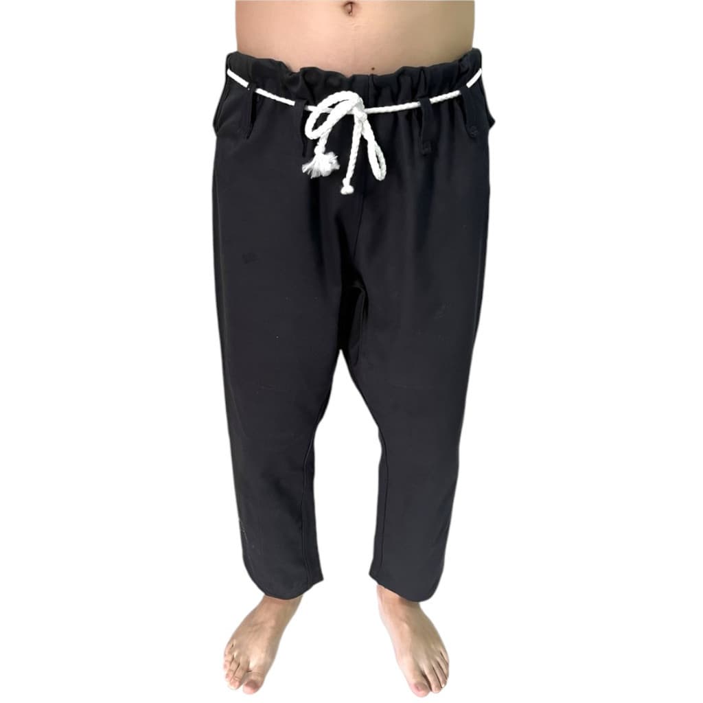 Calça de Kimono Jiu-Jitsu Kenshin – Preta, Sarja 100% Algodão, Leve e Resistente A0-A4 Premium