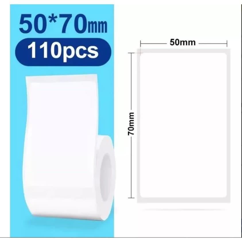 Etiqueta Adesiva 50X70 Niimbot B21 B1 110 Etiquetas P/ Rolo