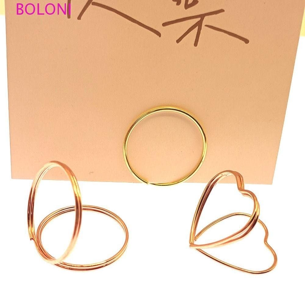 BOLONI 10 Pçs/set Porta-Cartões Em Forma De Amor , Fácil De Usar Clipes De Fotos De Metal Simples , Suporte De Cartão De