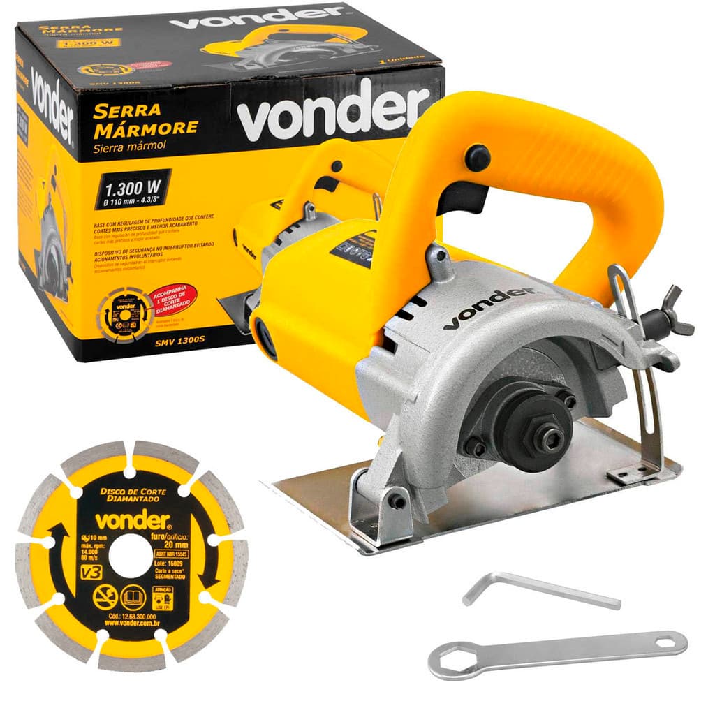 Serra Mármore Vonder SMV 1300 S/Refr Concreto Madeira 127V