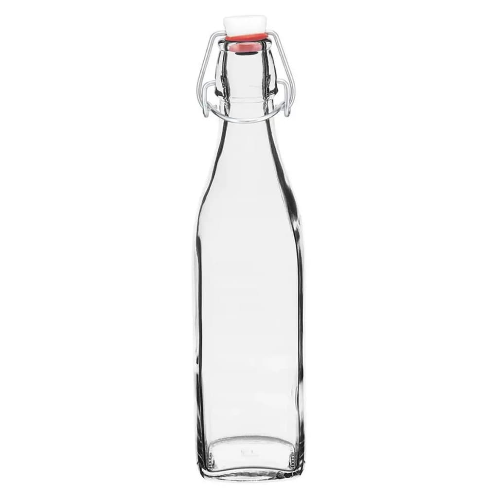 Garrafa Vidro Tampa Hermética 250ml Veda Entrada De Ar 5uni