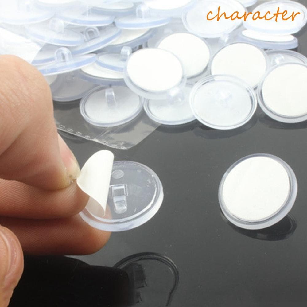 Caráter Tecto Do Teto Disco Pequeno 10/30/50Pcs Gancho Forte Sem Costura 2cm Armazenamento Em Parede Redonda