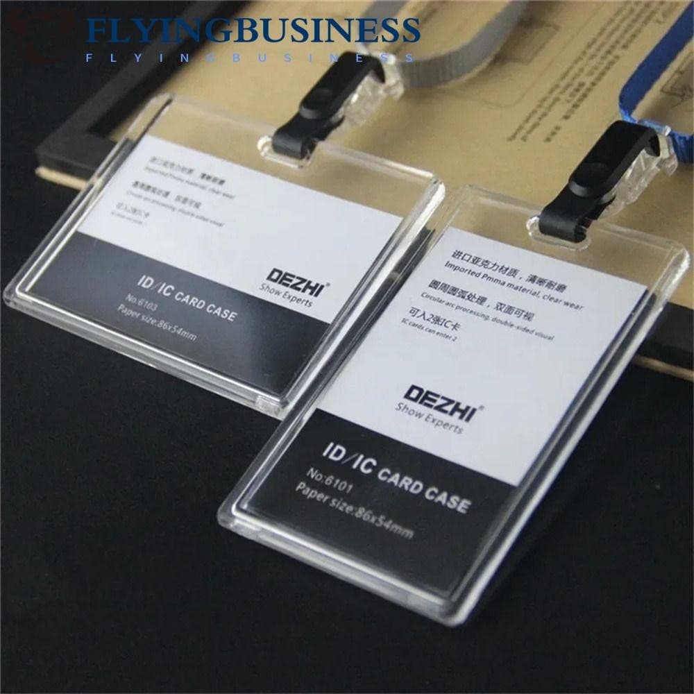 Porta-Cartões De Visita FLYINGBUSINESS , Com Cordão , Identificação De Identidade De Trabalho , Capa Para Cartão De Nome
